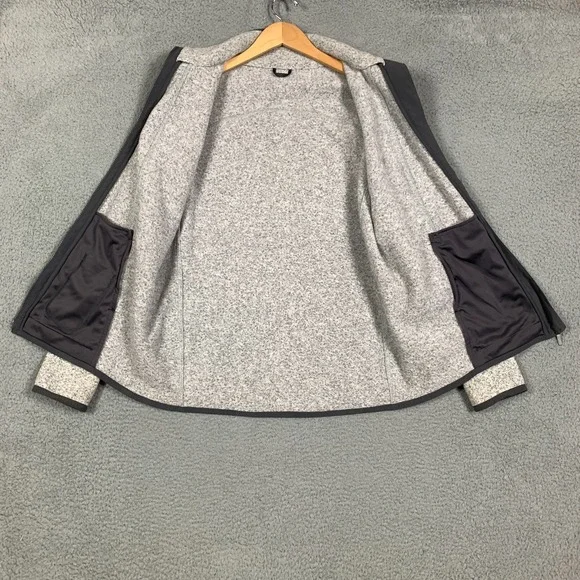 Lululemon Its Fleecing Cold Jacket Women's 10 Heather White/Dark Carbon Full Zip - Picture 5 of 10